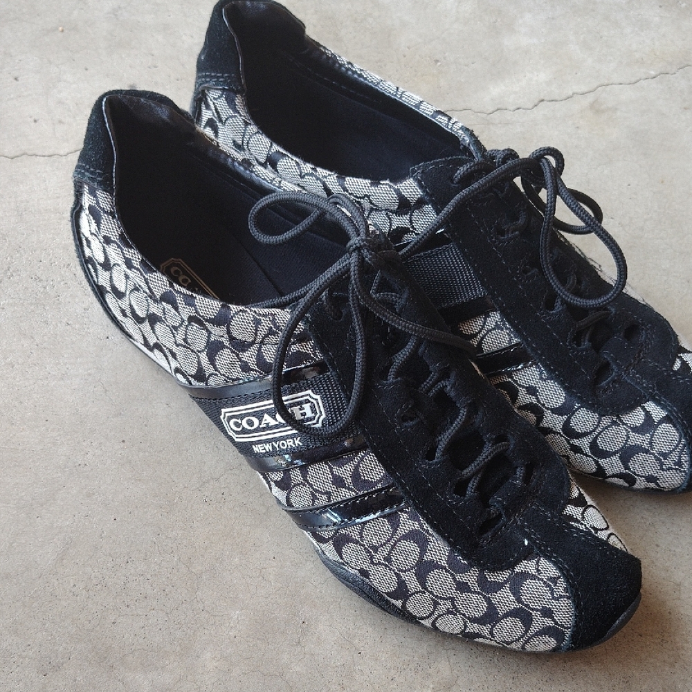 Coach Black and Gray Sneakers Sleek Design 9 Size
